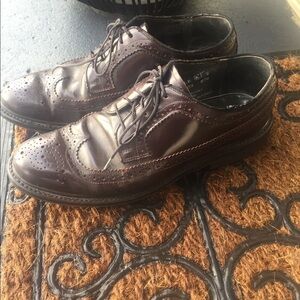 Vintage Sears Men's Burgundy Leather Oxfords Shoes